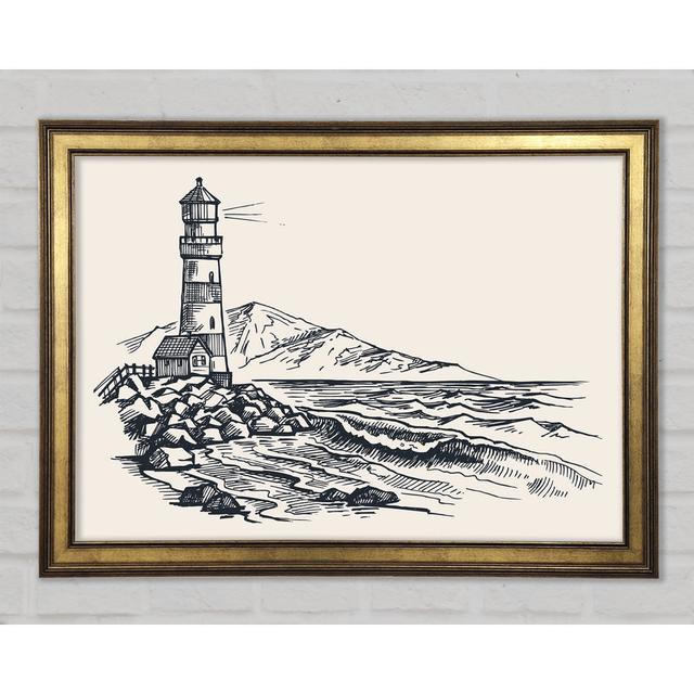 The Lighthouse On The Coast - Single Picture Frame Art Prints Longshore Tides Size: 29.1cm H x 42cm W x 1.5cm D on Productcaster.