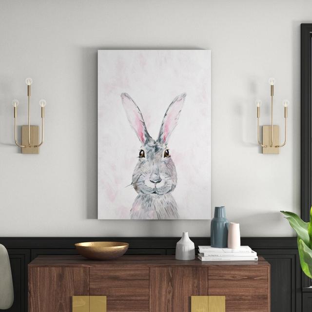 'Happy Rabbit II' Acrylic Painting Print on Wrapped Canvas East Urban Home Size: 114cm H x 76cm W on Productcaster.