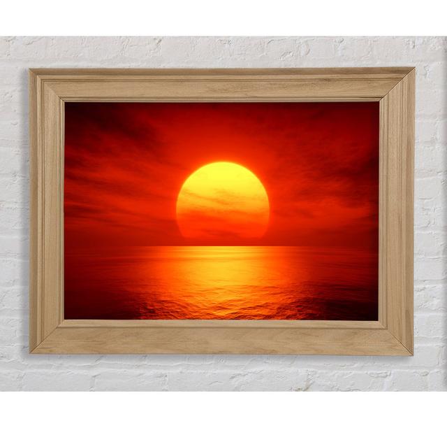 Red Ocean Glow - Single Picture Frame Art Prints Bright Star Size: 42cm H x 59.7cm W x 8cm D on Productcaster.