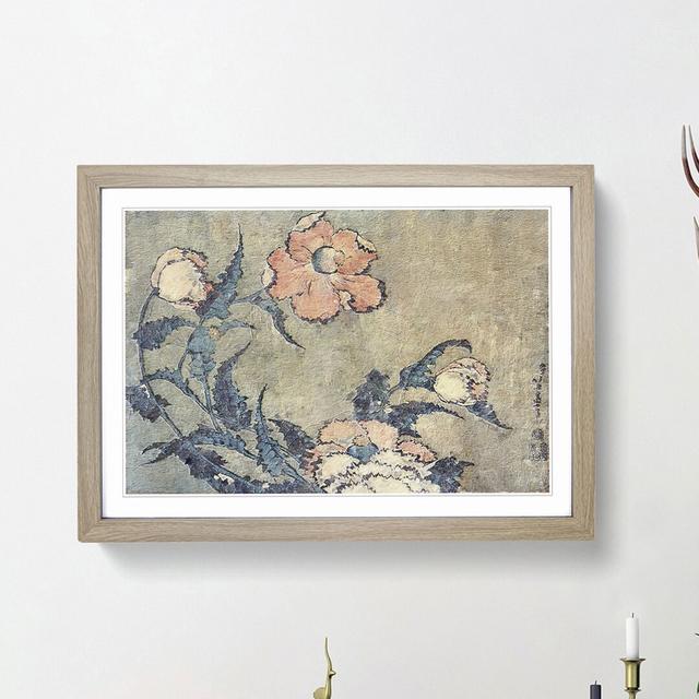 Poppies in the Wind by Katsushika Hokusai - Picture Frame Painting Print East Urban Home Size: 48cm H x 65cm W x 2cm D, Frame Option: Oak Framed on Productcaster.