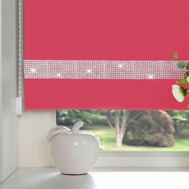 Blackout Roller Blind Willa Arlo Interiors Size: 90cm x 165cm, Finish: Fuschia on Productcaster.