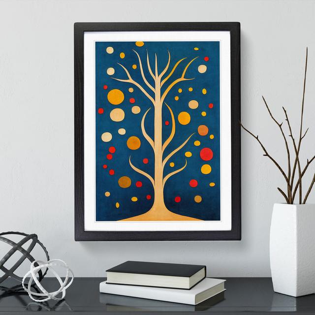 Bold Abstract Tree No.3 - Single Picture Frame Painting ClassicLiving Size: 46cm H x 34cm W x 2cm D, Frame Colour: Black on Productcaster.