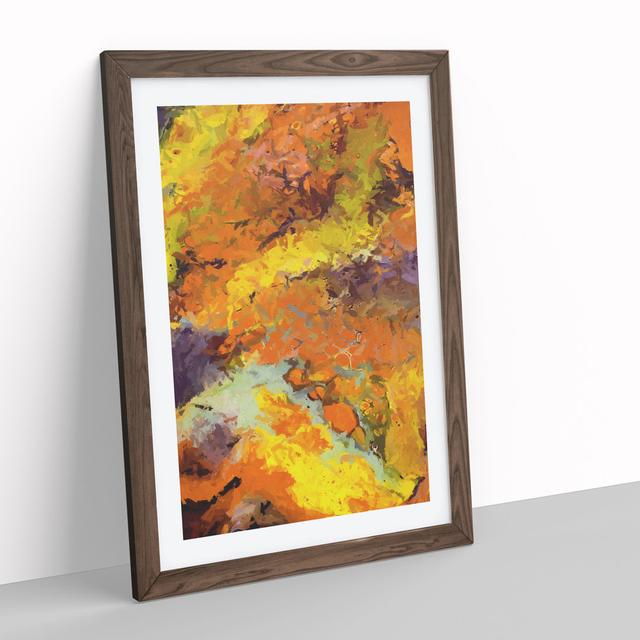 Walking on the Sand Abstract - Picture Frame Painting Marlow Home Co. Frame Colour: Walnut Framed, Size: 64cm H x 46cm W x 2cm D on Productcaster.