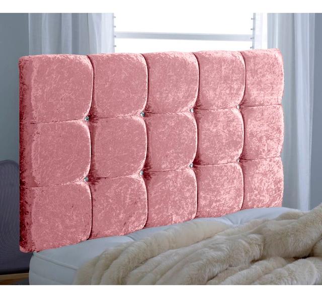 Estep Upholstered Headboard Rosdorf Park Size: Super King (6'), Colour: Pink on Productcaster.