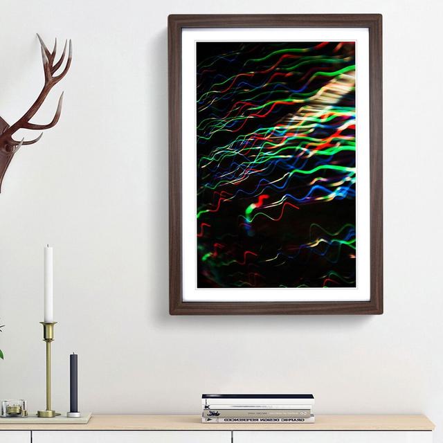 Light Waves in Abstract - Picture Frame Graphic Art Print East Urban Home Frame Option: Walnut Framed, Size: 65cm H x 48cm W x 2cm D on Productcaster.