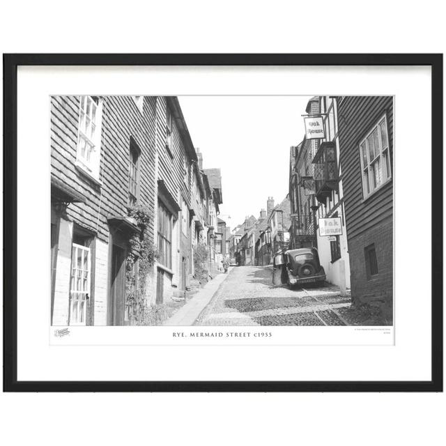 'Rye, Mermaid Street C1955' by Francis Frith - Picture Frame Photograph Print on Paper The Francis Frith Collection Size: 28cm H x 36cm W x 2.3cm D on Productcaster.