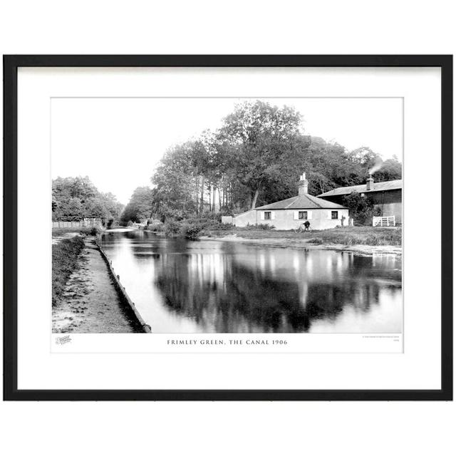 'Frimley Green, the Canal 1906' by Francis Frith - Picture Frame Photograph Print on Paper The Francis Frith Collection Size: 45cm H x 60cm W x 2.3cm on Productcaster.