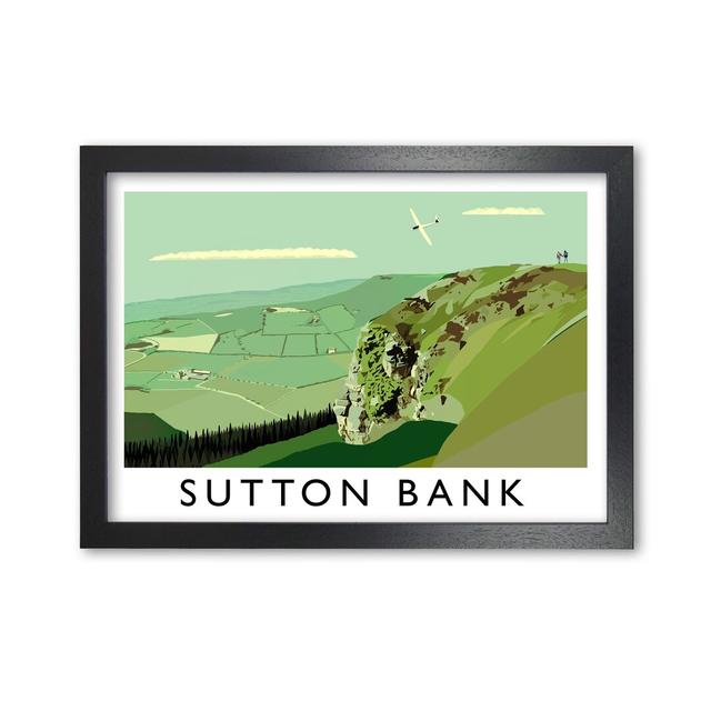 'Sutton Bank' Framed Graphic Art Print 17 Stories Size: 21 cm H x 29.7 cm W, Frame Options: Black on Productcaster.