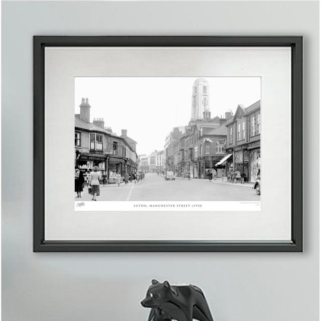 'Luton, Manchester Street C1950' - Picture Frame Photograph Print on Paper The Francis Frith Collection Size: 40cm H X 50cm W x 2cm D on Productcaster.