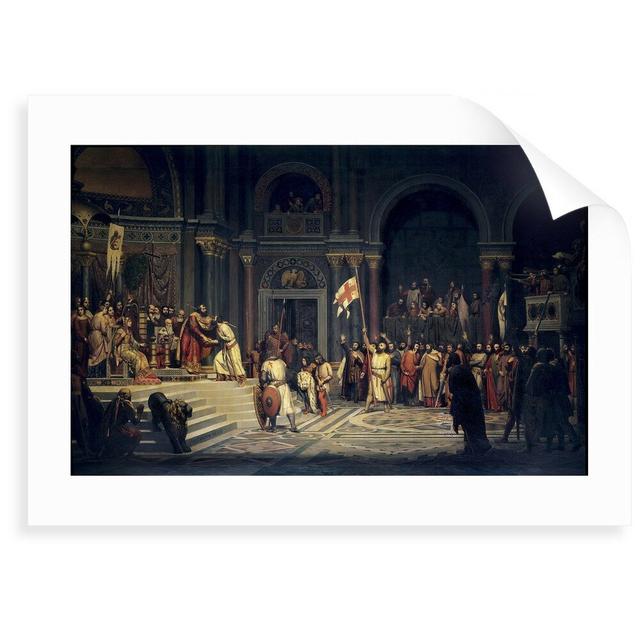 Godfroy of Bouillon Making a Act of Allegiance to the Byzantine by Alexandre Hesse - Painting Print Astoria Grand Size: 30 cm H x 40 cm W x 0.2 cm D, on Productcaster.