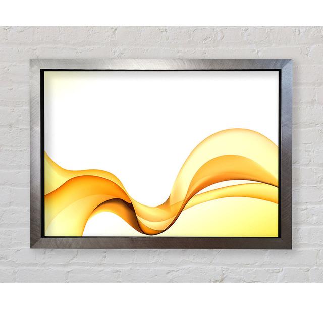 Silveren Yellow Wave - Single Picture Frame Art Prints Bright Star Size: 84.1cm H x 118.9cm W x 3.4cm D on Productcaster.