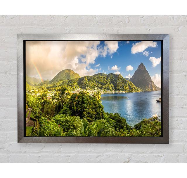 Jungle Paradise Rainbow - Single Picture Frame Art Prints Bright Star Size: 59.7cm H x 84.1cm W x 3.4cm D on Productcaster.