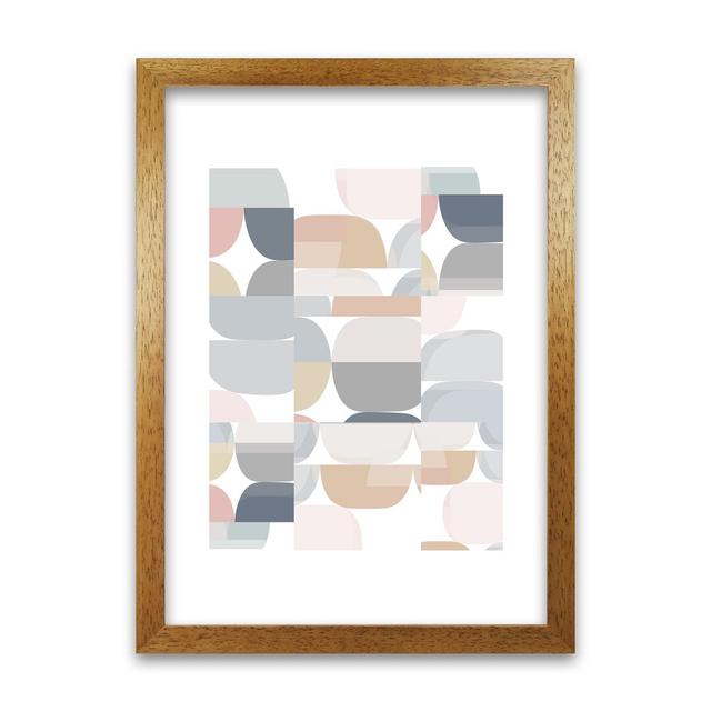 Light Desaturated Abstract - Print Norden Home Frame Option: Oak Frame, Size: 59cm H x 42cm W x 3cm D on Productcaster.