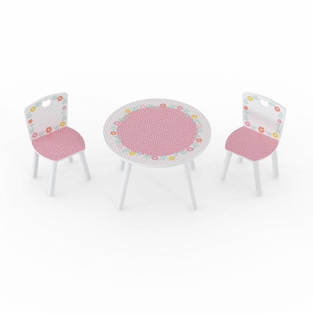 Crook Kids 3 Piece Round Play Or Activity Table and Chair Set Isabelle & Max on Productcaster.