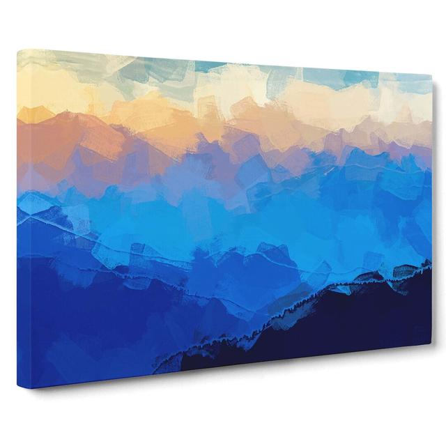 Mist over the Mountains in Abstract - Wrapped Canvas Painting Print East Urban Home Size: 35cm H x 50cm W x 3cm D on Productcaster.