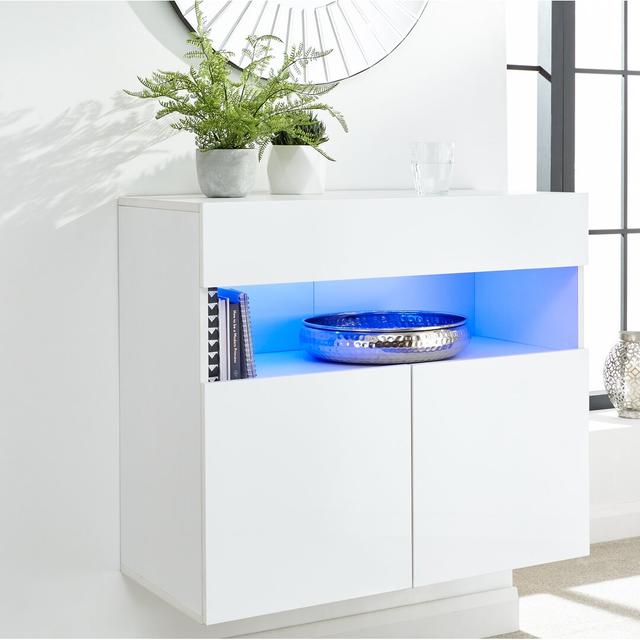 Kedzie 80 Cm Wide Sideboard Wade Logan Colour: White on Productcaster.