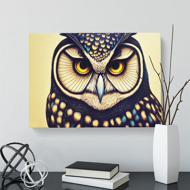 Effervescent Owl - Wrapped Canvas Print Alpen Home Size: 50cm H x 76cm W x 3cm D on Productcaster.