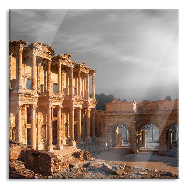 Old Temple Ruins - Unframed Photograph on Glass Ebern Designs Size: 70cm H x 70cm W x 0.4cm D on Productcaster.