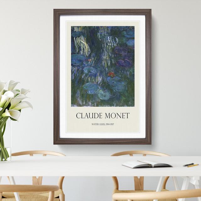 Water Lilies Lily Pond Vol.37 by Claude Monet - Picture Frame Art Prints East Urban Home Size: 36cm H x 27cm W x 2cm D, Frame Option: Walnut Framed on Productcaster.