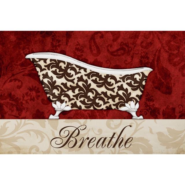 Crimson Breathe Bath - Wrapped Canvas Painting Print Fleur De Lis Living Size: 81cm H x 122cm W x 3.8cm D on Productcaster.