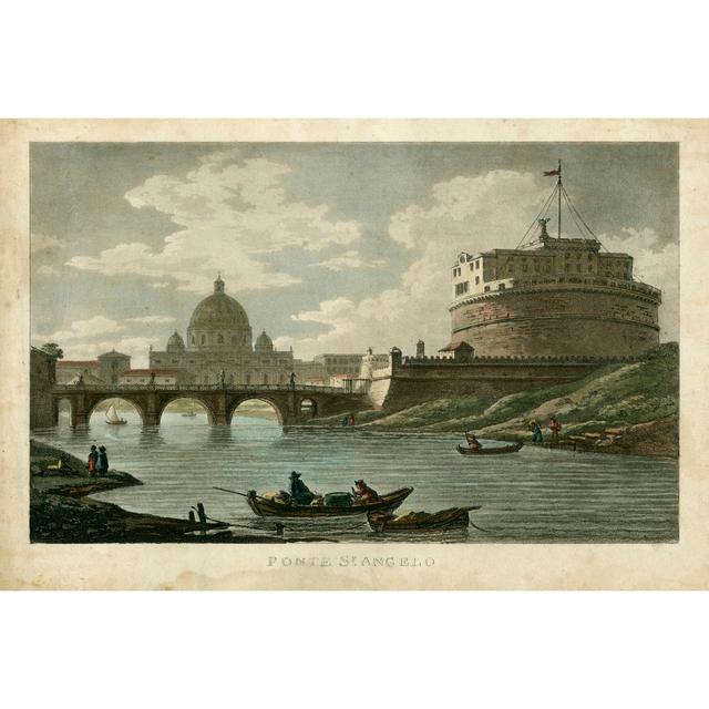 Ponte St. Angelo by Merigot - Wrapped Canvas Art Prints Breakwater Bay Size: 20cm H x 30cm W on Productcaster.