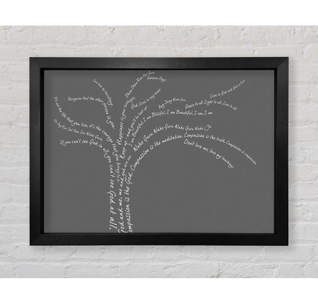 Love Quote The Love Tree Grey - Single Picture Frame Typography Bright Star Size: 59.7cm H x 84.1cm W on Productcaster.