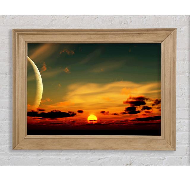 Schöner Sonnenuntergang Mond - Einzelner Bilderrahmen Kunstdrucke Bright Star Größe: 42 cm H x 59,7 cm B x 8 cm T on Productcaster.