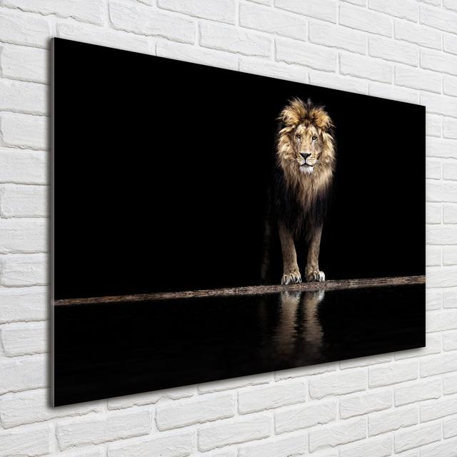 Glasbild Portrait Of A Lion Ebern Designs on Productcaster.