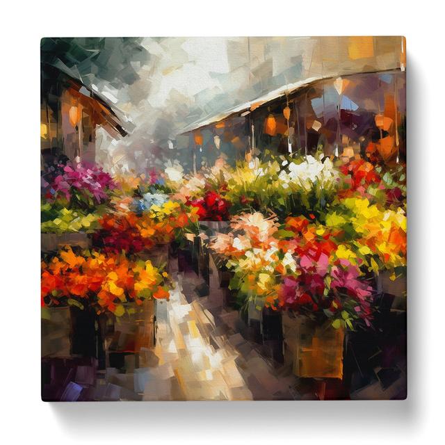 Flower Market Abstract - No Frame Print Marlow Home Co. Size: 35cm H x 35cm W x 3cm D on Productcaster.