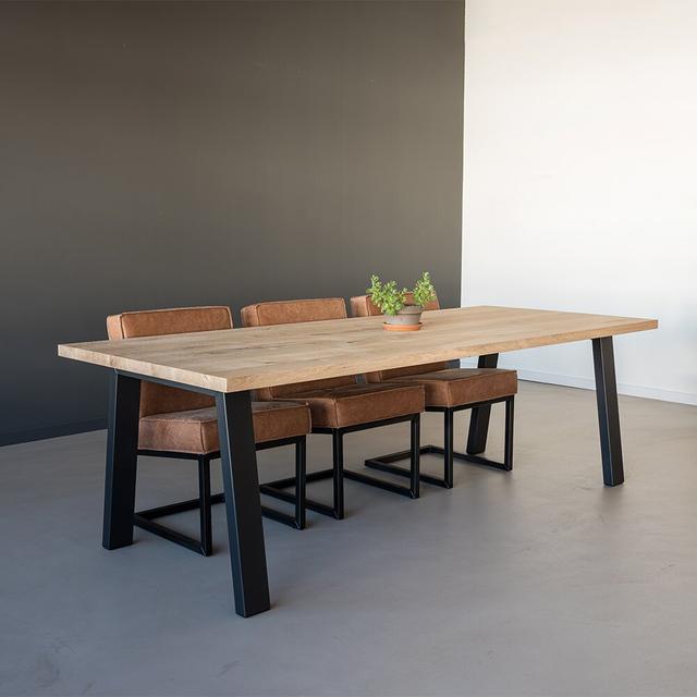 Kettering Dining Table Borough Wharf Size: H76.5 x L260 x W100cm on Productcaster.