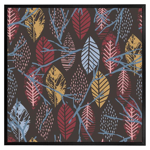 Abdoulmalik Prints Of Autumn Leaves - Print Pergo Classics Frame Colour: Black Framed, Size: 31cm H x 31cm W x 4cm D on Productcaster.