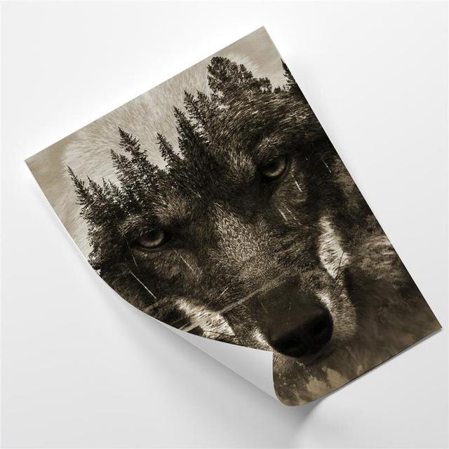 The Wolf - Graphic Art Print on Paper Union Rustic Size: 120cm H x 80cm W x 1cm D on Productcaster.