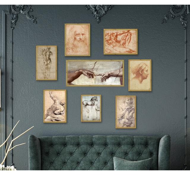 Creaton Of Adam by Michaelangelo - Painting on Wood Brookpace Fine Art on Productcaster.