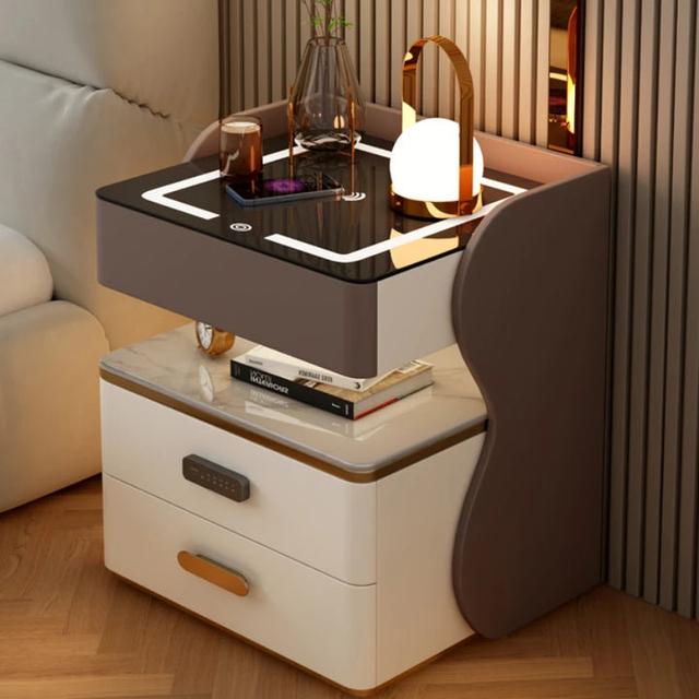 Wireless Charging Safe Nightstands Integrated Multifunctional Ivy Bronx on Productcaster.