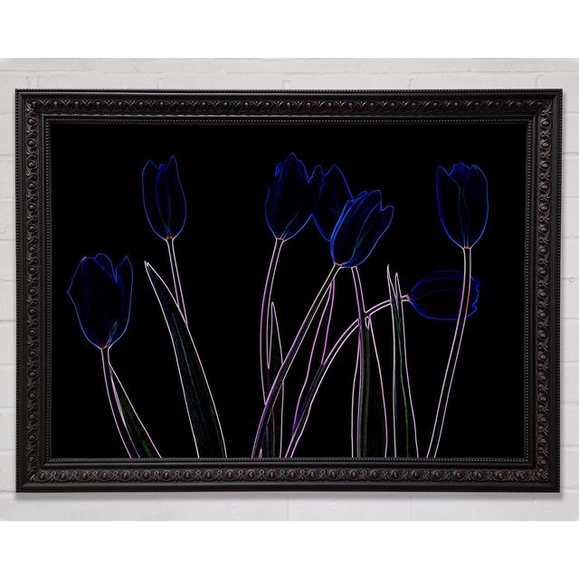 Abstract Neon Floral 23 Framed Print Bright Star Size: 84.1cm H x 118.9cm W on Productcaster.