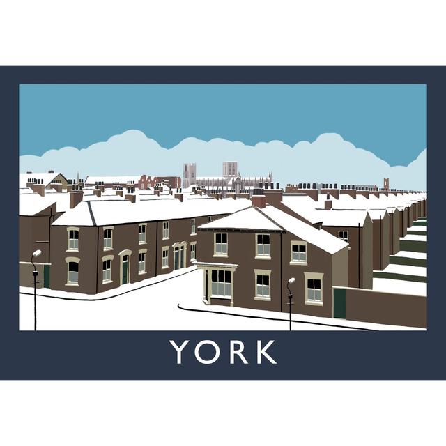 York In Snow by Richard O'Neil - Print East Urban Home Size: 40 cm H x 50 cm W x 1 cm D, Format: No Frame on Productcaster.