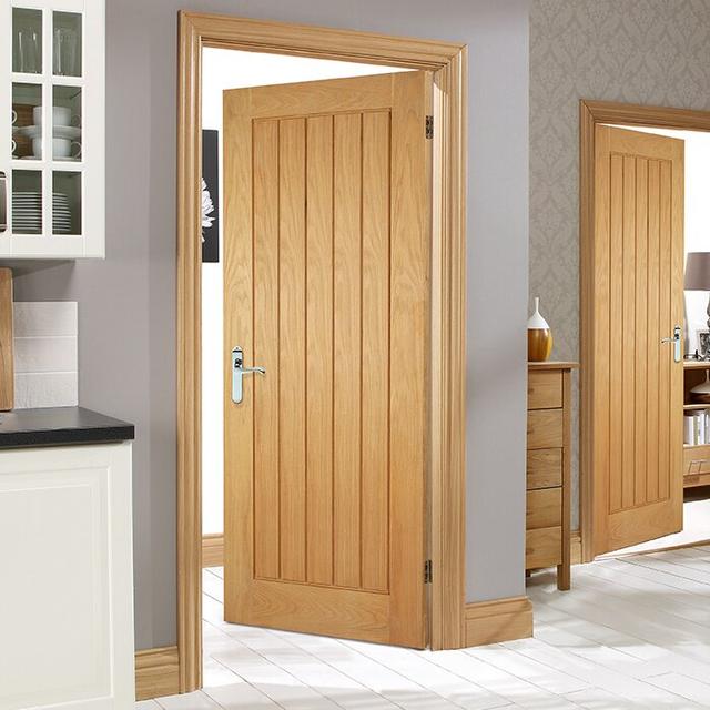 Mexicano Internal Door LPD Doors Door Size: 203.2cm H x 81.3cm W x 3.5cm D, Door Finish: Unfinished Oak on Productcaster.