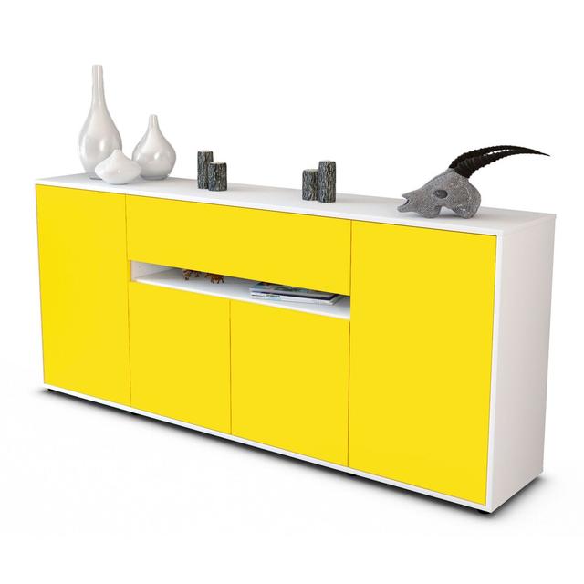 Grist Sideboard Brayden Studio Colour: White/Yellow on Productcaster.