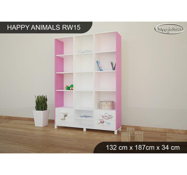 132Cm Bookcase Happy Babies Colour: Pink on Productcaster.