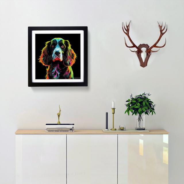 English Springer Spaniel Neon Art Marlow Home Co. Format: Black on Productcaster.