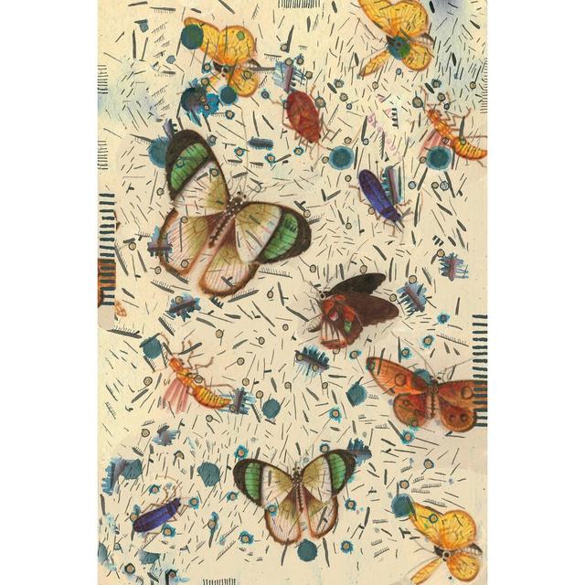 Confetti With Butterflies III - Wrapped Canvas Graphic Art August Grove Size: 76cm H x 51cm W on Productcaster.