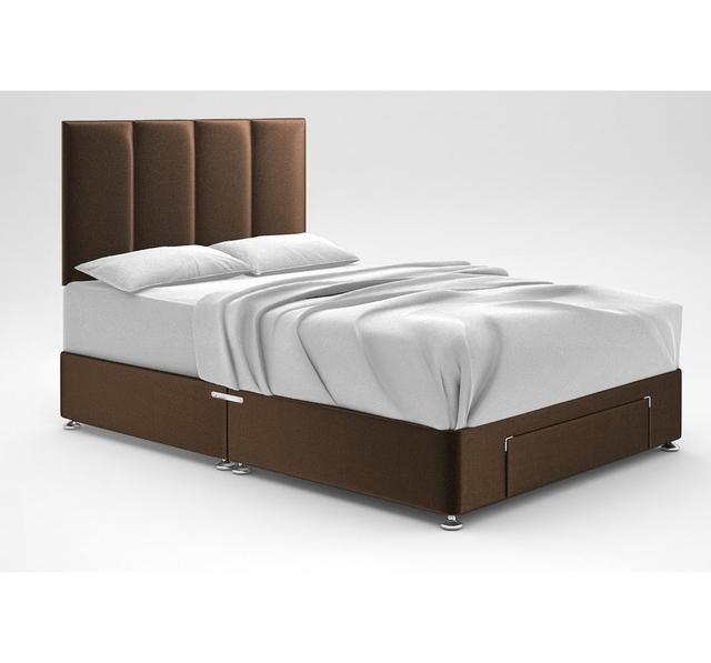 Bendooragh Divan Bed Base 17 Stories Size: Small Double, Storage Type: End Drawer, Colour: Mushroom on Productcaster.