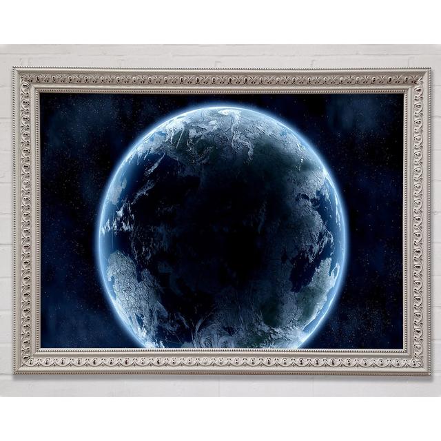 Planet Universe Blue Framed Print Bright Star Size: 42cm H x 59.7cm W x 3cm D on Productcaster.