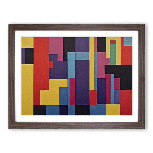 Bauhaus Abstract Vol.4 - Picture Frame Graphic Art Metro Lane Size: 34cm H x 46cm W x 2cm D, Frame Colour: Walnut on Productcaster.