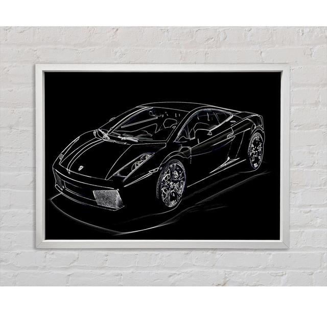 Ferrari Black - Print Bright Star Size: 100cm H x 141.4cm W x 3.3cm D on Productcaster.