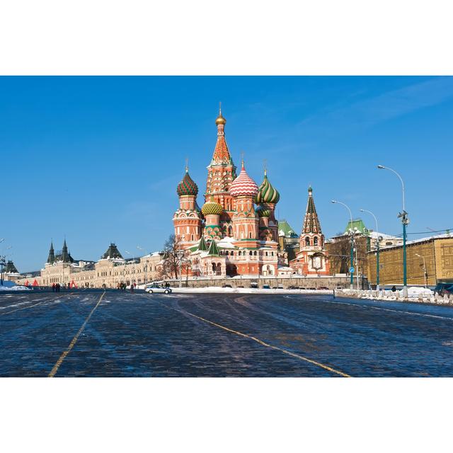 Saint Basil Cathedral In Moscow - Wrapped Canvas Print Ebern Designs Size: 61cm H x 91cm W x 3.8cm D on Productcaster.