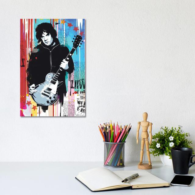 Gary Moore Pop Art - Wrapped Canvas Graphic Art - Wrapped Canvas Print Latitude Run Size: 30.48cm H x 20.32cm W x 1.91cm D on Productcaster.