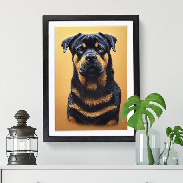 Rottweiler Vol.3 - Single Picture Frame Painting Marlow Home Co. Frame Option: Walnut, Size: 34cm H x 25cm W x 2cm D on Productcaster.