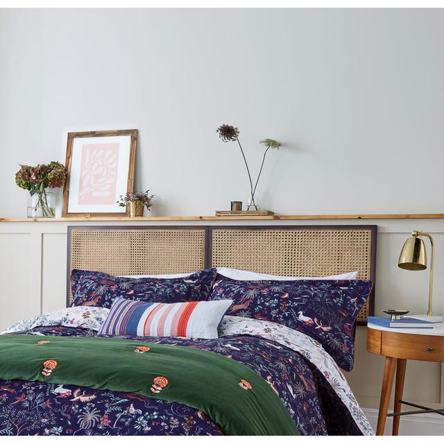 Kooky Woodlands Navy 180 TC Duvet Cover Set JOULES Size: Single - 1 Standard Pillowcase on Productcaster.