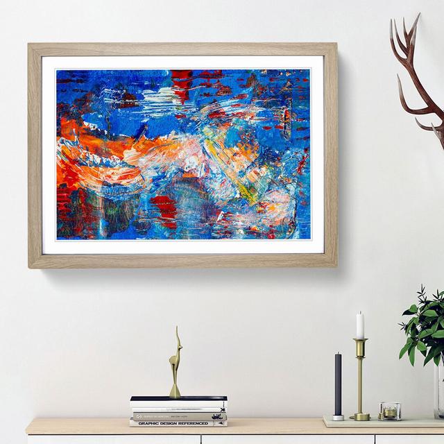 Abstract Art Painting Vol.118 by S.Johnson - Picture Frame Painting Print East Urban Home Size: 27cm H x 36cm W x 2cm D, Frame Option: Oak Framed on Productcaster.